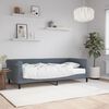vidaXL Daybed with Mattress Blue Dark Grey 90x190 cm Velvet