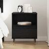 vidaXL Bedside Cabinet Black Oak 40 x 35 x 50 cm Engineered Wood