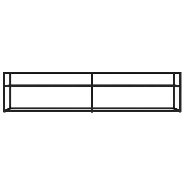 vidaXL TV Cabinet Black 180x40x40.5 cm Tempered Glass