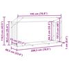 vidaxL Firewood Rack with Rain Cover 200.5x60.5x110.5 cm Galvanised Steel