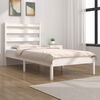 vidaXL Bed Frame without Mattress White Solid Wood 90x200 cm (810003+818401)