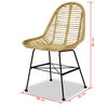 vidaXL Dining Chairs 2 pcs Natural Rattan