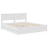 vidaXL Bed Frame with Drawer White 200 x 200 cm Engineer Wood