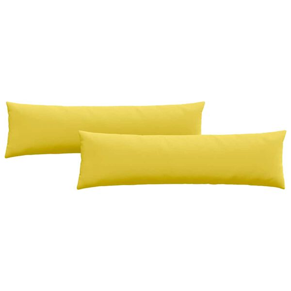 vidaXL Sofa Pillows 2 pcs Light Yellow 145 x 40 cm Fabric