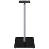 vidaXL Speaker Stands 2 pcs Black&Silver Tempered Glass 1 Pillar Design