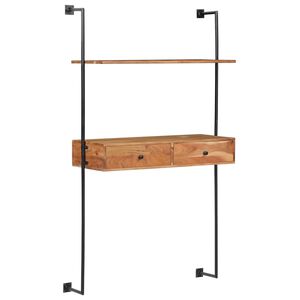 vidaXL Wall Desk | Natural wood grain | Solid acacia wood | Medium | Wall Desk