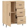 vidaXL Sideboard Sonoma Oak 69.5x34x90 cm Engineered Wood