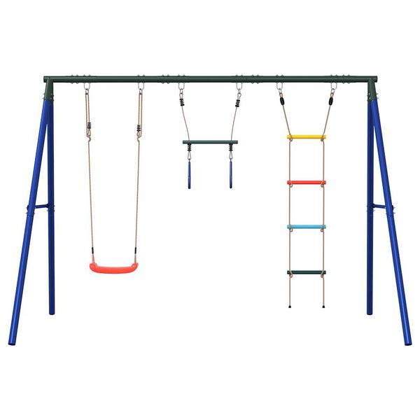 vidaXL Outdoor Swing Set with Swing. Trapeze. Ladder