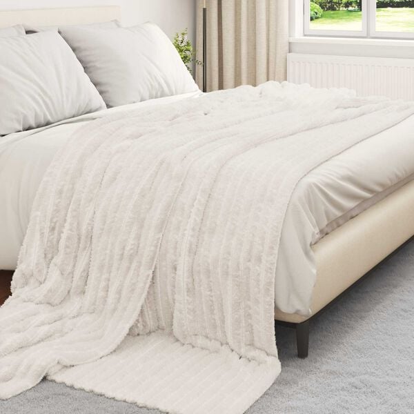 vidaXL Throw Blankets 6 pcs Cream 240 x 220 cm Fleece