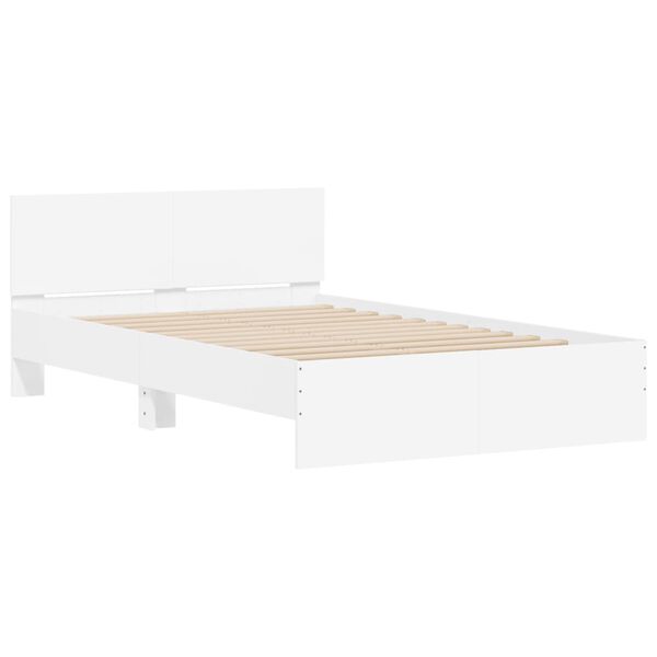 vidaXL Bed Frame without Mattress White 120x190 cm Small Double