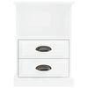 vidaXL Bedside Cabinet High Gloss White 43x36x60 cm