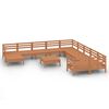 vidaXL 12 Piece Garden Lounge Set Honey Brown Solid Wood Pine