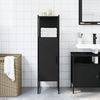 vidaXL Bathroom Cabinet Black 33x33x120.5 cm Engineered Wood