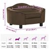 vidaXL Dog Sofa Brown 67x47x36 cm Plush