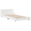 vidaXL Bed Frame without Mattress White 75x190 cm Small Single Solid Wood Pine