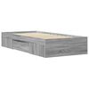 vidaXL Bed Frame without Mattress Grey Sonoma 90x200 cm Engineered Wood