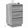 vidaXL Bedside Cabinet Grey 39 x 34.5 x 65 cm Engineered wood