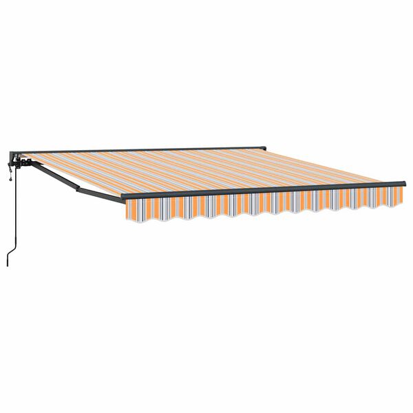 vidaXL Retractable Awning Blue and Orange 300 x 250 cm
