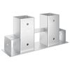 vidaXL Firewood Stack Aid 12 pcs Silver 34 x 10 x 15 cm Steel