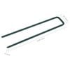 vidaXL Nails for Artificial Grass 100 pcs U-shape Iron