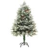 vidaXL Pre-lit Christmas Tree with Pine Cones Green 120 cm PVC&PE