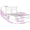 vidaXL Bed Frame with Drawer Grey Sonoma 140 x 200 cm Engineered Wood