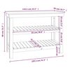 vidaXL Work Bench Grey 110.5x50x80 cm Solid Wood Pine