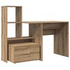 vidaXL Desk Artisan Oak Engineered Wood 131.5 x 50 x 106.5 cm