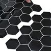 vidaXL Hexagon Tile 50 pcs Black 30 x 30 cm Polyurethane and PET