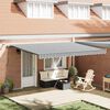 vidaXL Automatic Retractable Awning with LEDs Anthracite&White 450x300 cm
