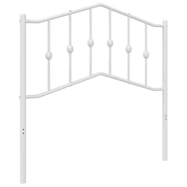 vidaXL Metal Replace Headboard White 90 cm