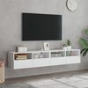 vidaXL TV Wall Cabinets 2 pcs White 80x30x30 cm Engineered Wood
