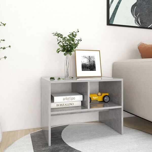 vidaXL Side Table Concrete Grey 60x40x45 cm Engineered Wood