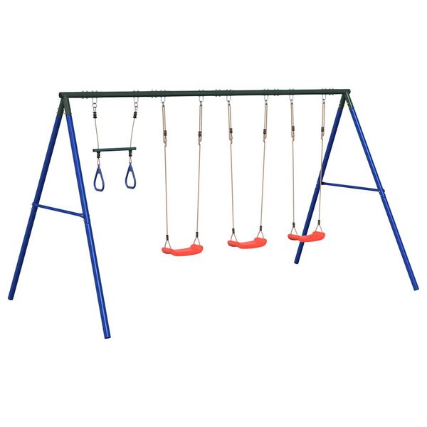 vidaXL Outdoor Swing Set with Swings and Trapeze