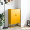 vidaXL Highboard Mustard Yellow 68x39x111.5 cm Steel
