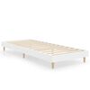 vidaXL Bed Frame without Mattress White 75x190 cm Small Single Engineered Wood