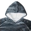 vidaXL Blanket Hoodie Navy Blue M Fleece and Flannel