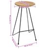 vidaXL Bar Stools 2 pcs Solid Teak Wood