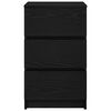 vidaXL Bedside Cabinets with 3 Drawers 2 pcs Black 39x35x65 cm