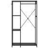 vidaXL Wardrobe Black 90x40x167 cm Metal and Engineered Wood