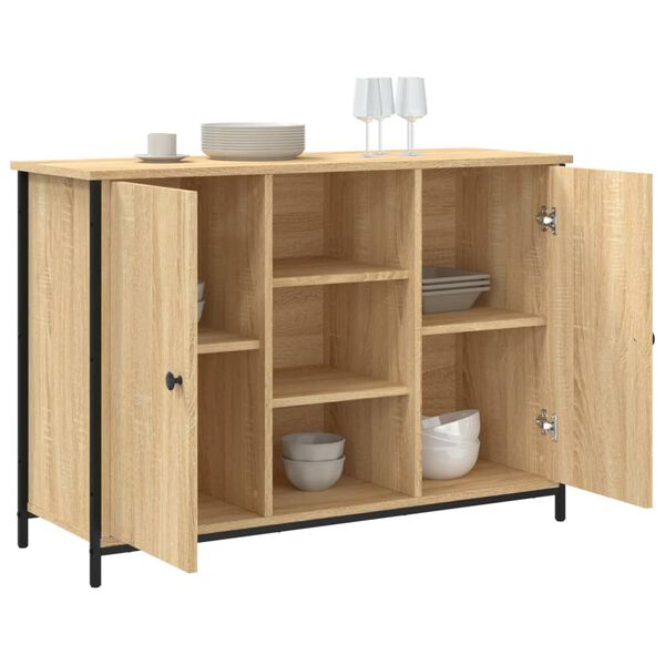 vidaXL Sideboard Sonoma Oak 100x35x70 cm Engineered Wood