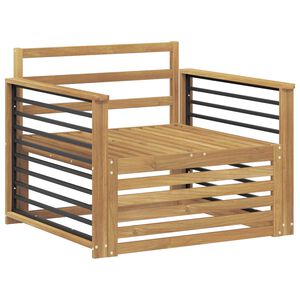 vidaXL Outdoor Sofa Solid Acacia Wood White