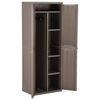 vidaXL Garden Storage Cabinet Brown 65x45x172 cm PP Wood Look