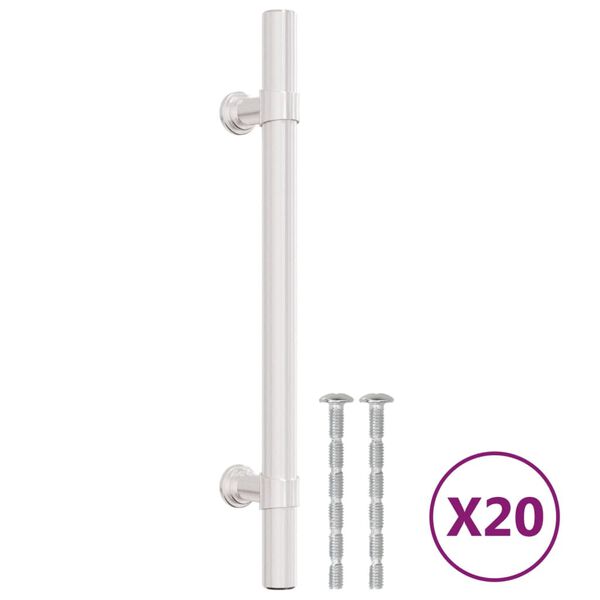 vidaXL Cabinet Handles 20 pcs Silver 128 mm Stainless Steel