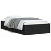vidaXL Bed Frame with Drawers without Mattress Black 100x200 cm