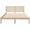 vidaXL Bed Frame with Headboard Brown 140 x 210 cm Solid Pine Wood