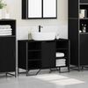 vidaXL Bathroom Sink Cabinet Black Oak 91 x 35 x 60 cm Engineered wood