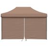 vidaXL Party Tent Folding Brown 279 x 410 x 315 cm Oxford Fabric