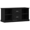 vidaXL TV Cabinet 99.5 x 35.5 x 48 cm Black Oak Engineered Wood