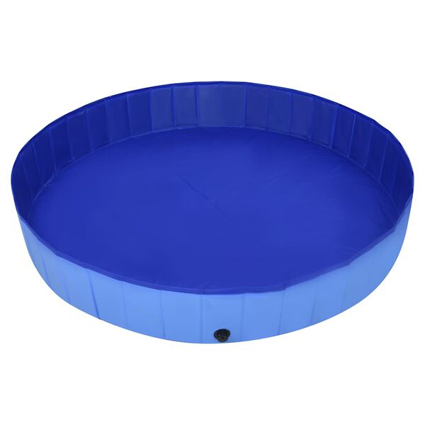 vidaXL Foldable Dog Swimming Pool Blue 300x40 cm PVC